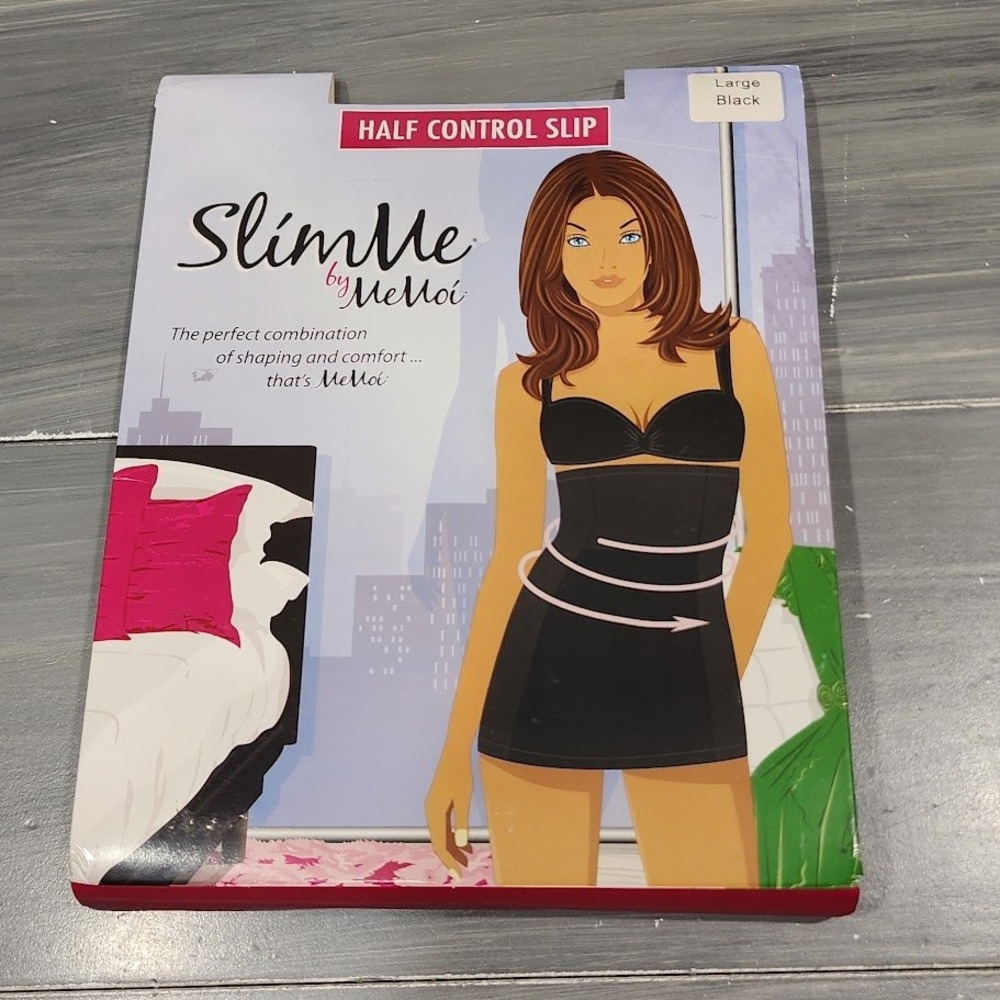 MeMoi‎ Control Half-Slip Classy Seamless Shaper Shapewear Black Large